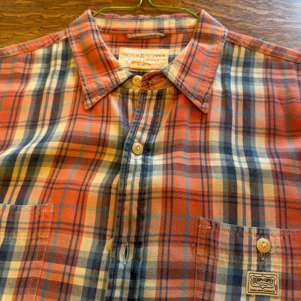 Ralph Lauren Denim & Supply Long Sleeve Button Down
Plaid Shirt size XL